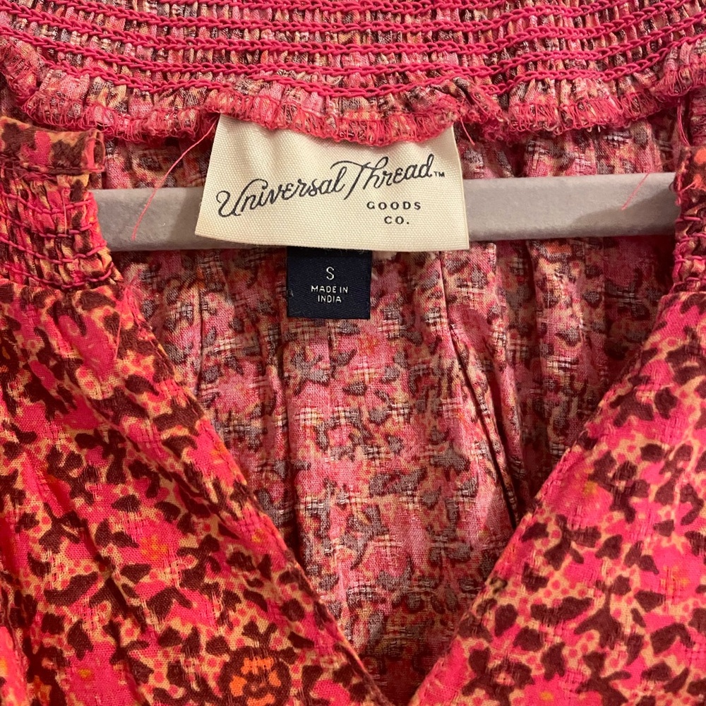 Universal Thread S Red Patterned Dress - image 2